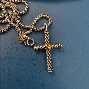 David Yurman Cross necklace 5mm